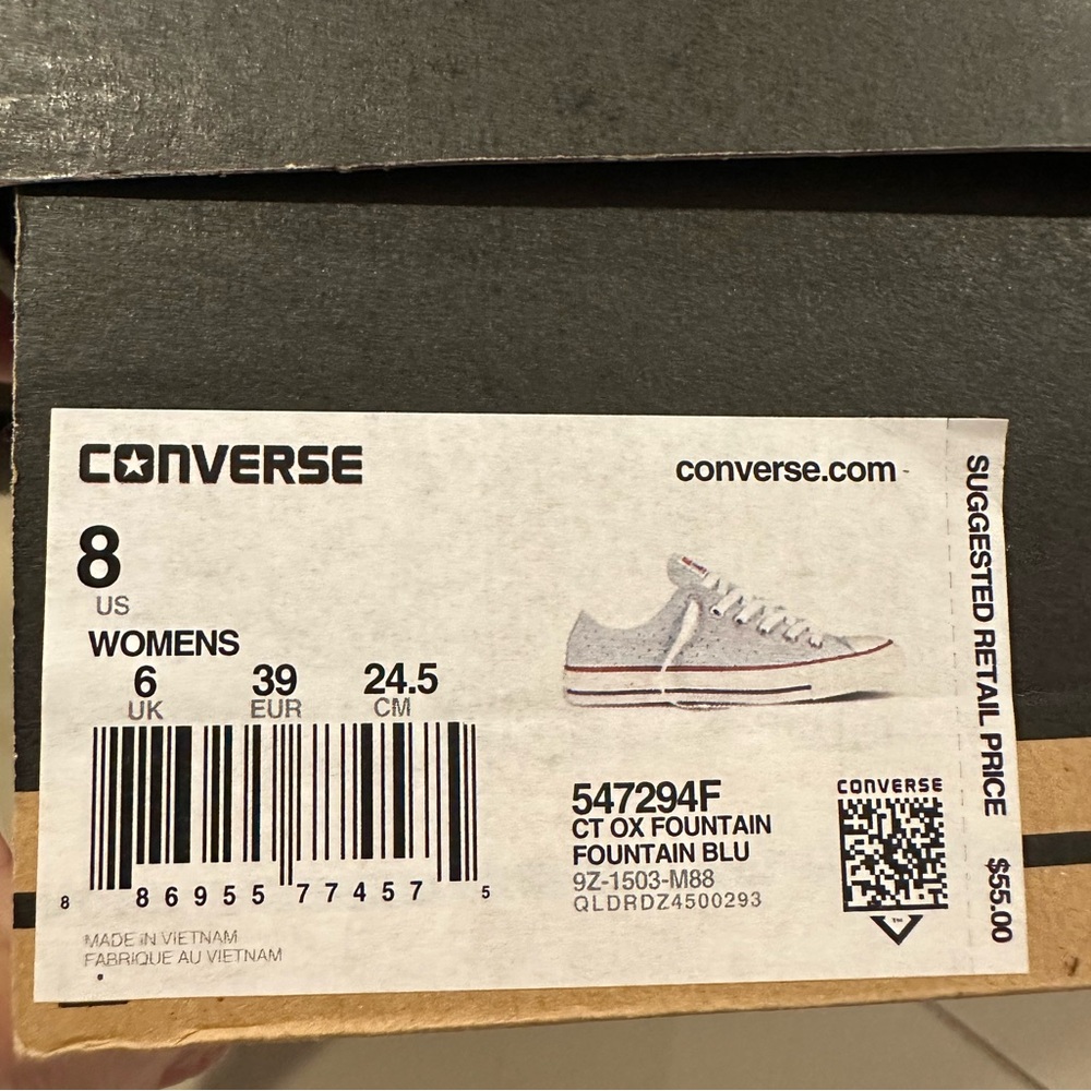 NIB Converse Chuck Taylor Ox Sneakers in Fountain Blue - Picture 11 of 11